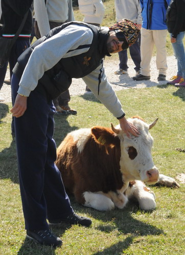 Il presidente accarezza la sua